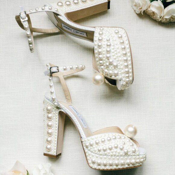 Jimmy Choo Sacaria Platform 120 Heels EU 37.5 | Worn Once | With Box - Picture 2 of 8